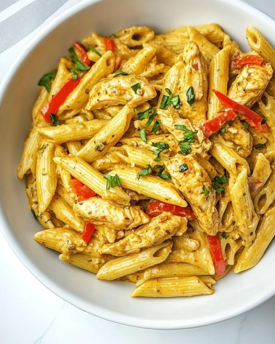 Delicious Skinny Cajun Chicken Pasta shot