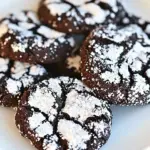 Homemade Skinny Chocolate Crinkle Cookies photo