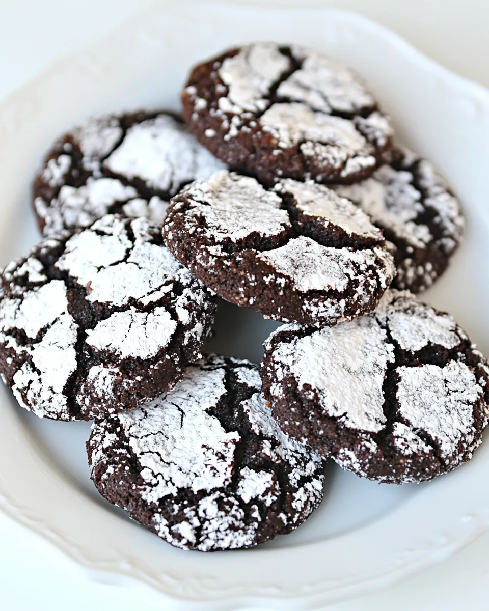 Delicious Skinny Chocolate Crinkle Cookies recipe photo