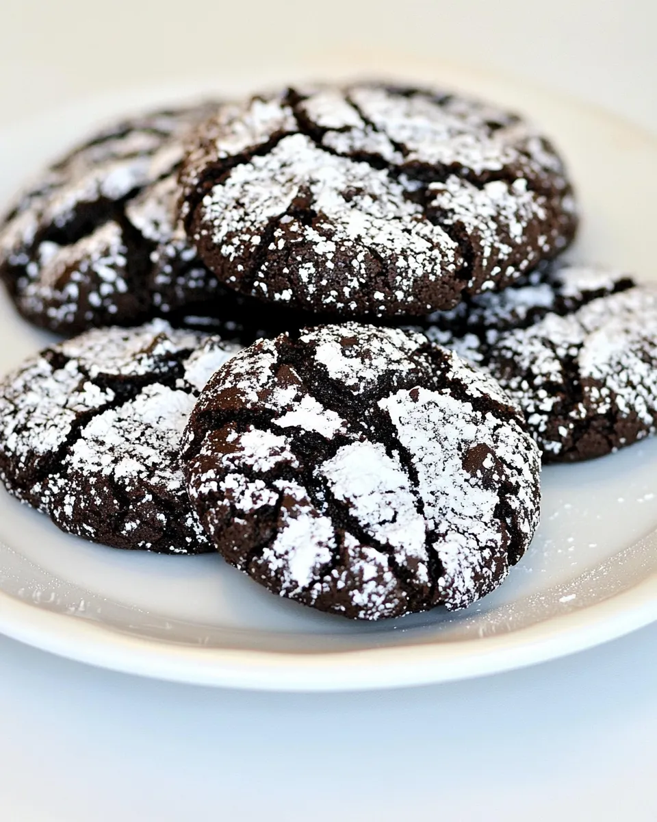 Quick Skinny Chocolate Crinkle Cookies shot