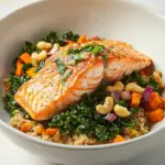 Homemade Skinny Salmon, Kale, & Cashew Bowl photo