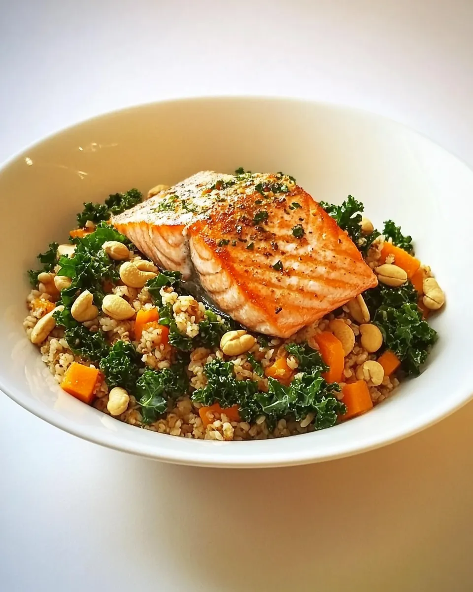 Classic Skinny Salmon, Kale, & Cashew Bowl image