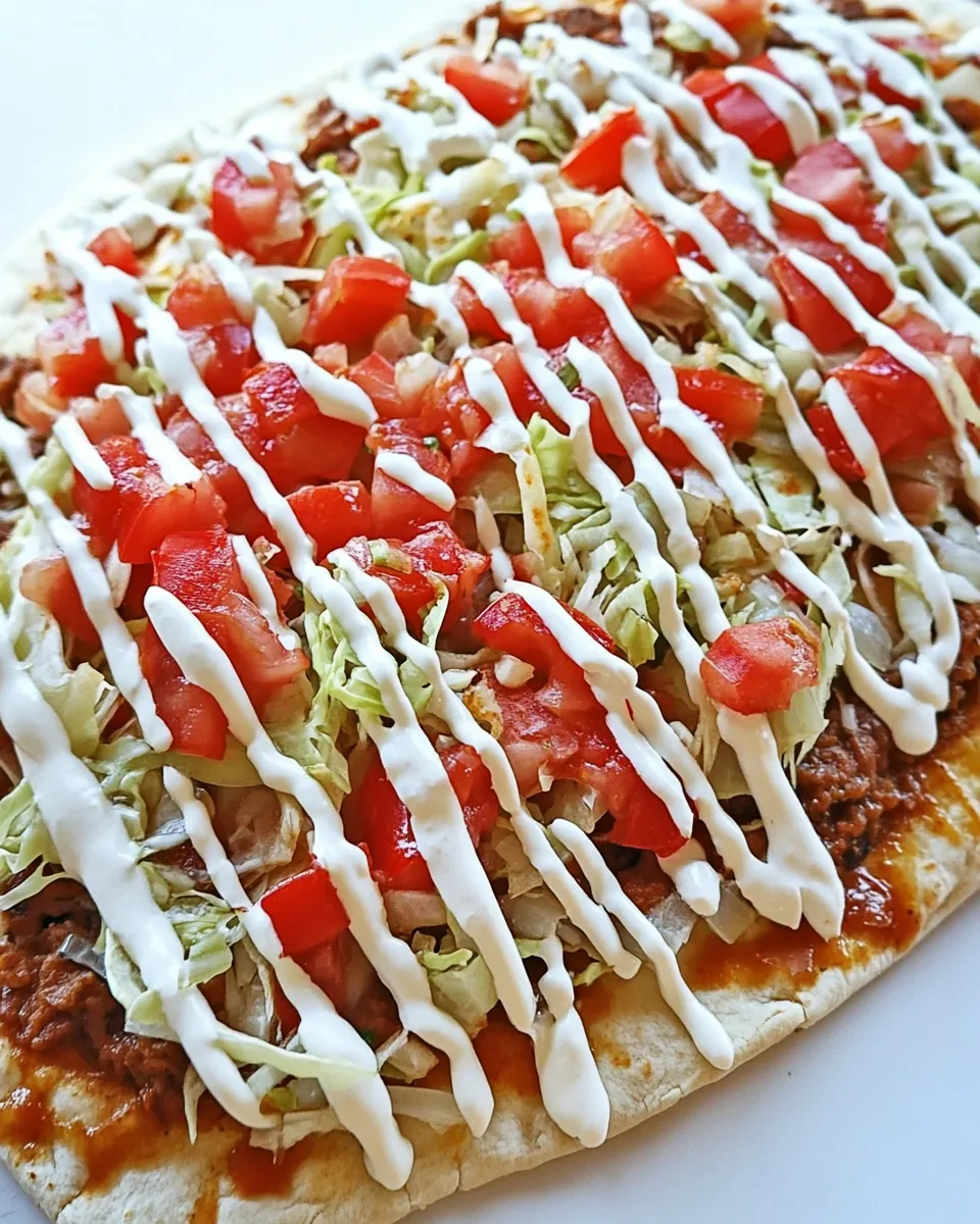 Delicious Skinny Taco Pizza image