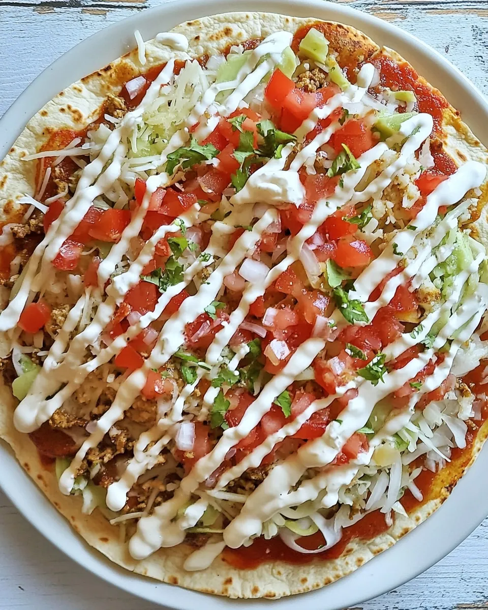 Quick Skinny Taco Pizza shot