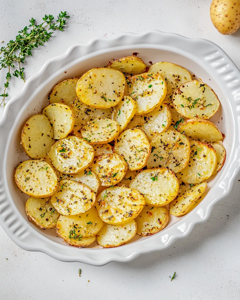 Homemade Sliced Potatoes In Oven photo