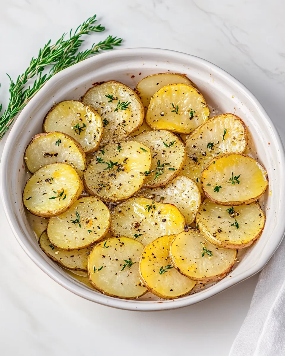 Classic Sliced Potatoes In Oven image