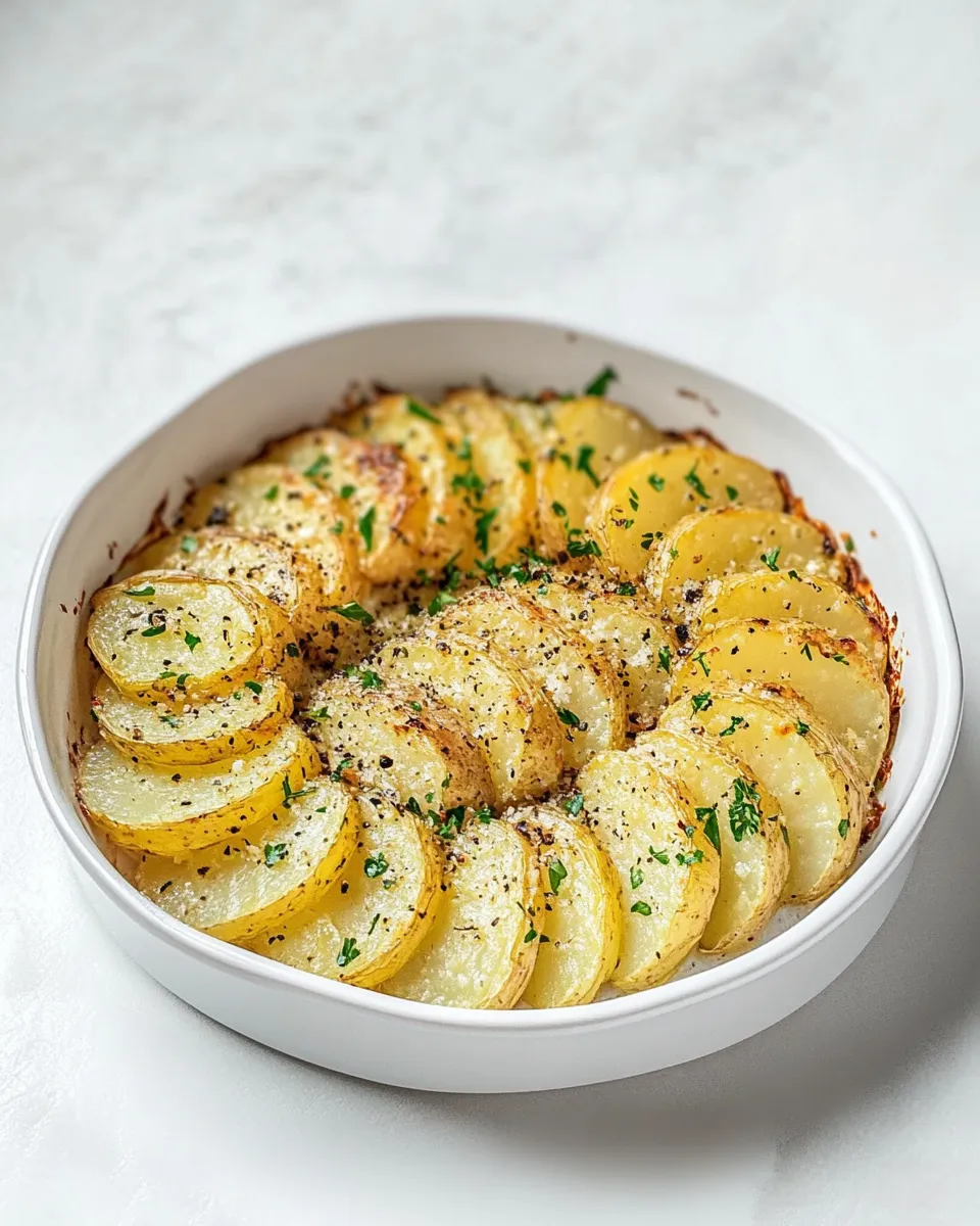 Delicious Sliced Potatoes In Oven shot