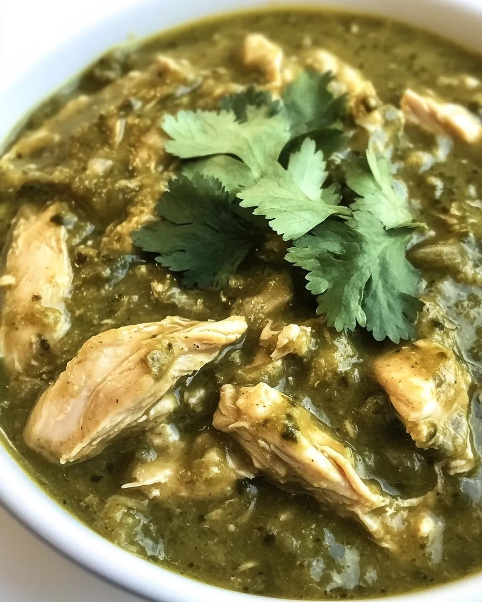 Easy Slow Cooker Chicken Chile Verde recipe photo