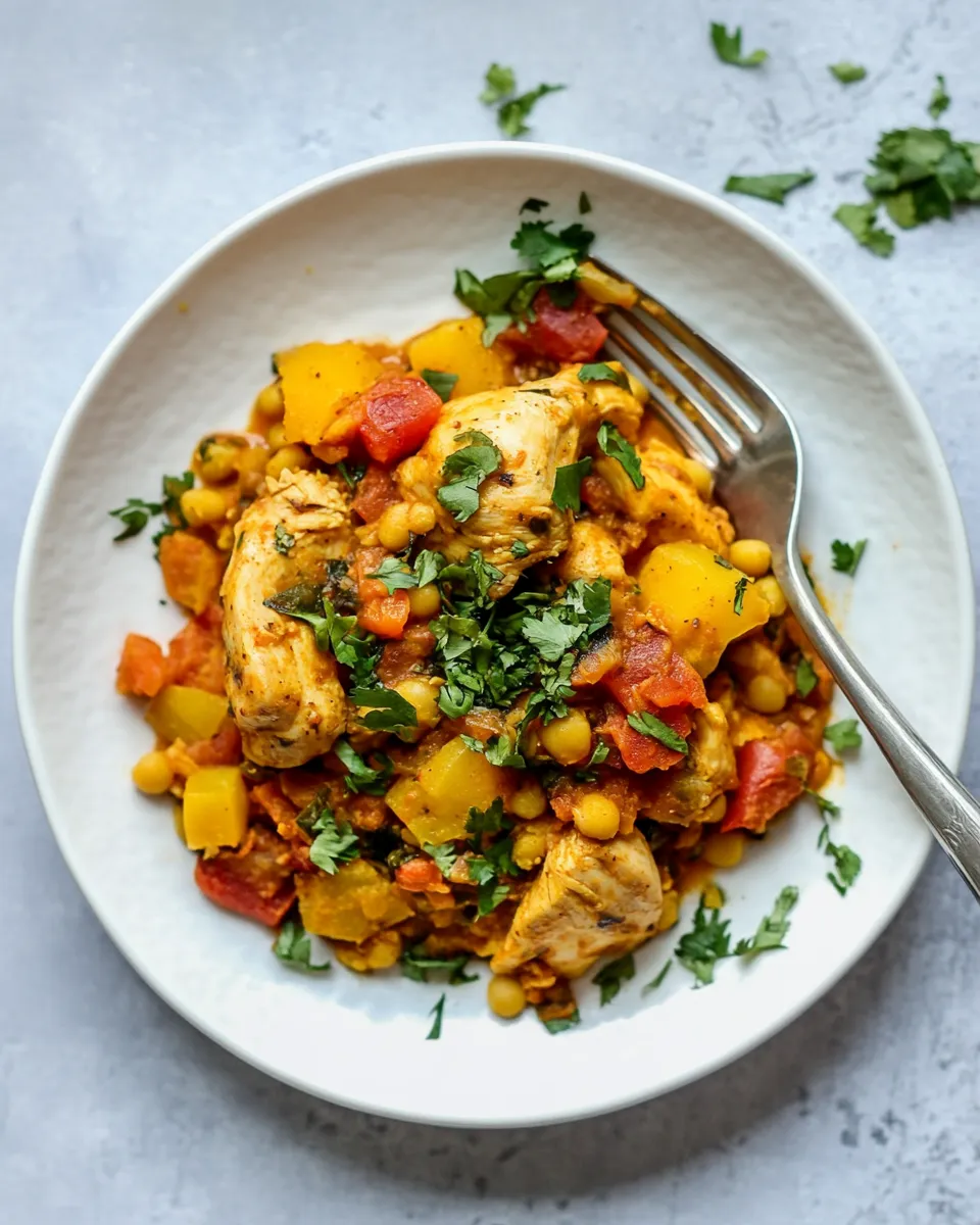 Homemade Slow Cooker Chicken and Chick Pea Tagine photo