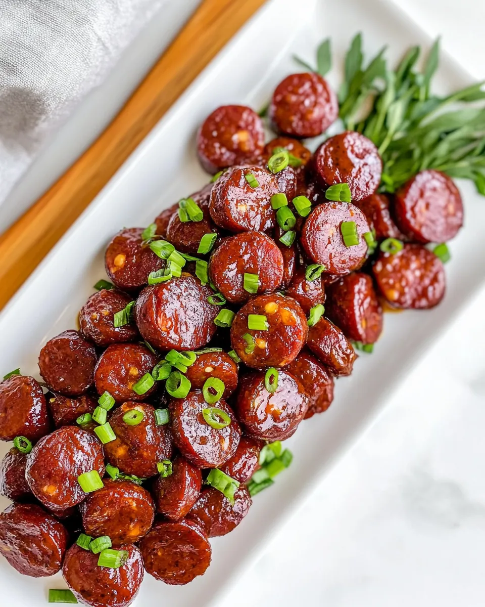 Healthy Slow Cooker Kielbasa shot