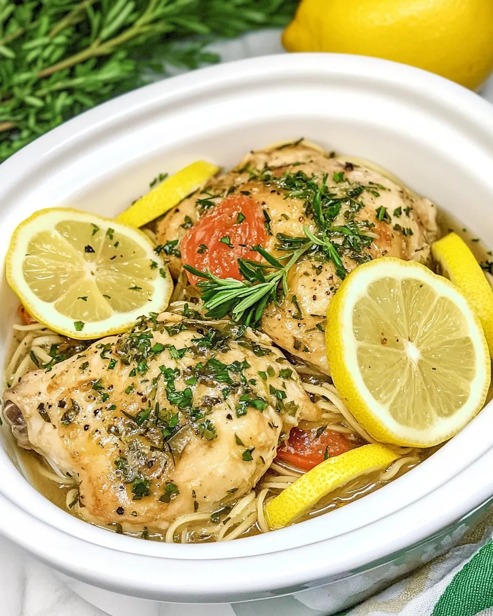 Healthy Slow Cooker Lemon Chicken recipe photo