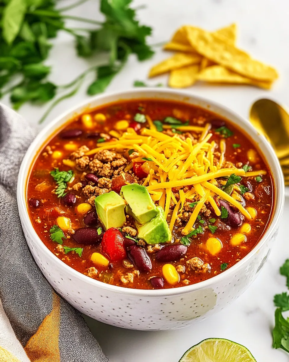 Easy Slow Cooker Taco Soup recipe photo