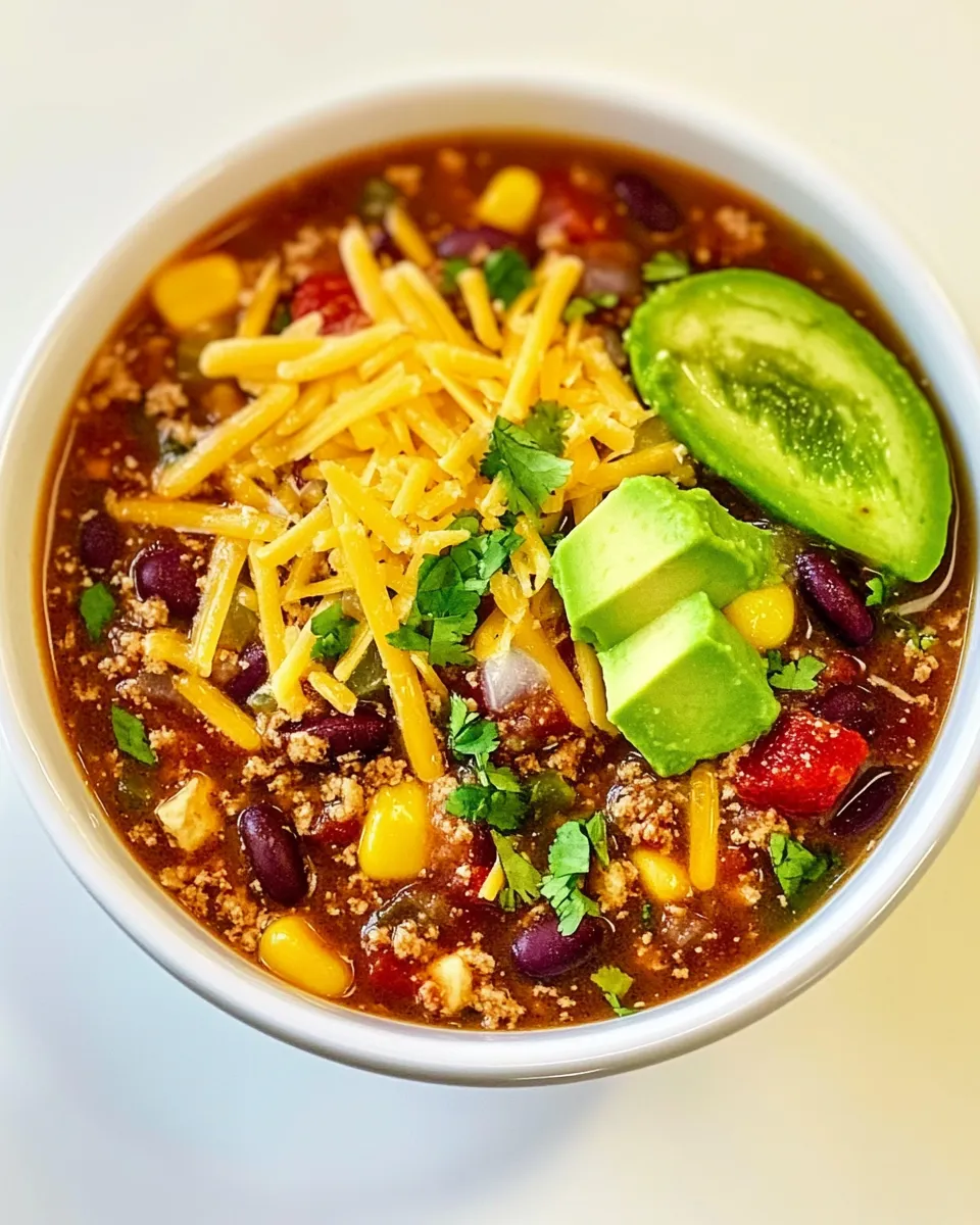 Delicious Slow Cooker Taco Soup shot