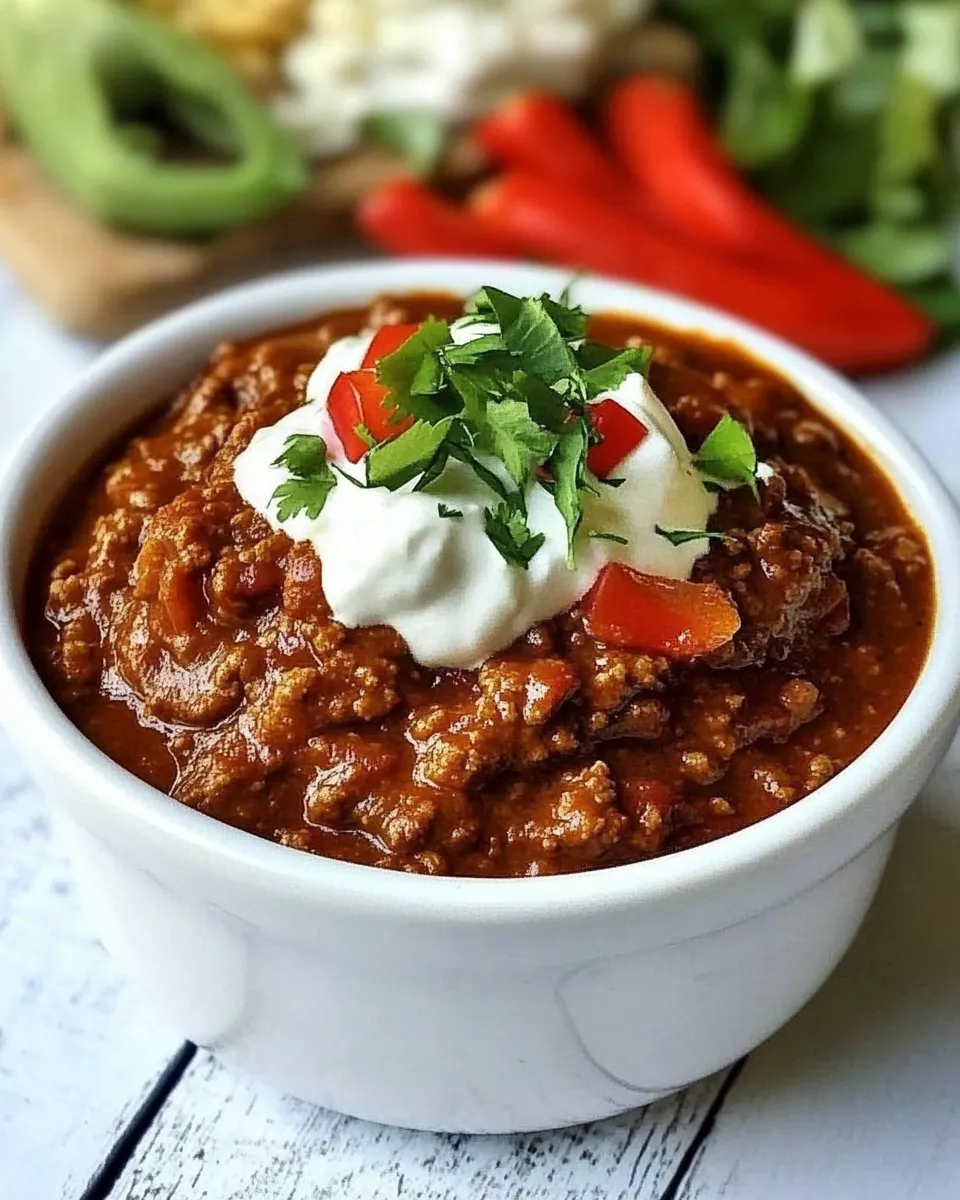 Homemade Slow Cooker Texas Chili photo