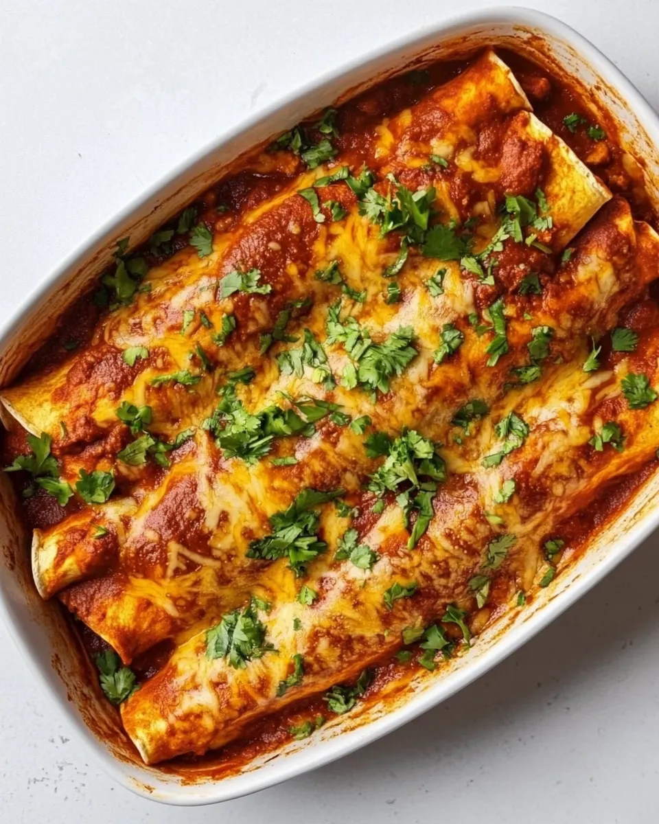 Healthy Slow Cooker Vegetarian Enchiladas food shot