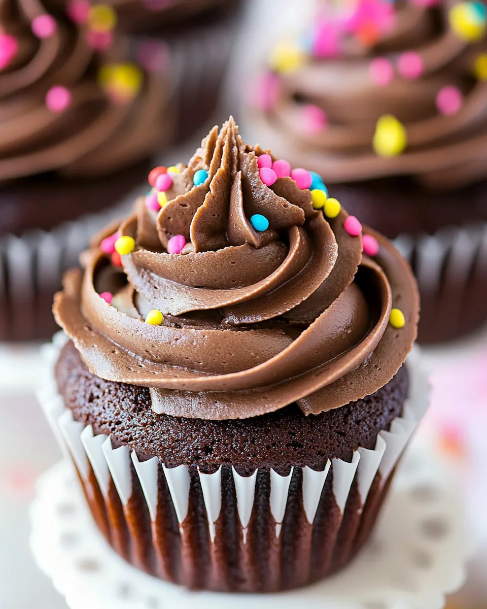 Delicious Small-batch Chocolate Cupcakes with Chocolate Buttercream image
