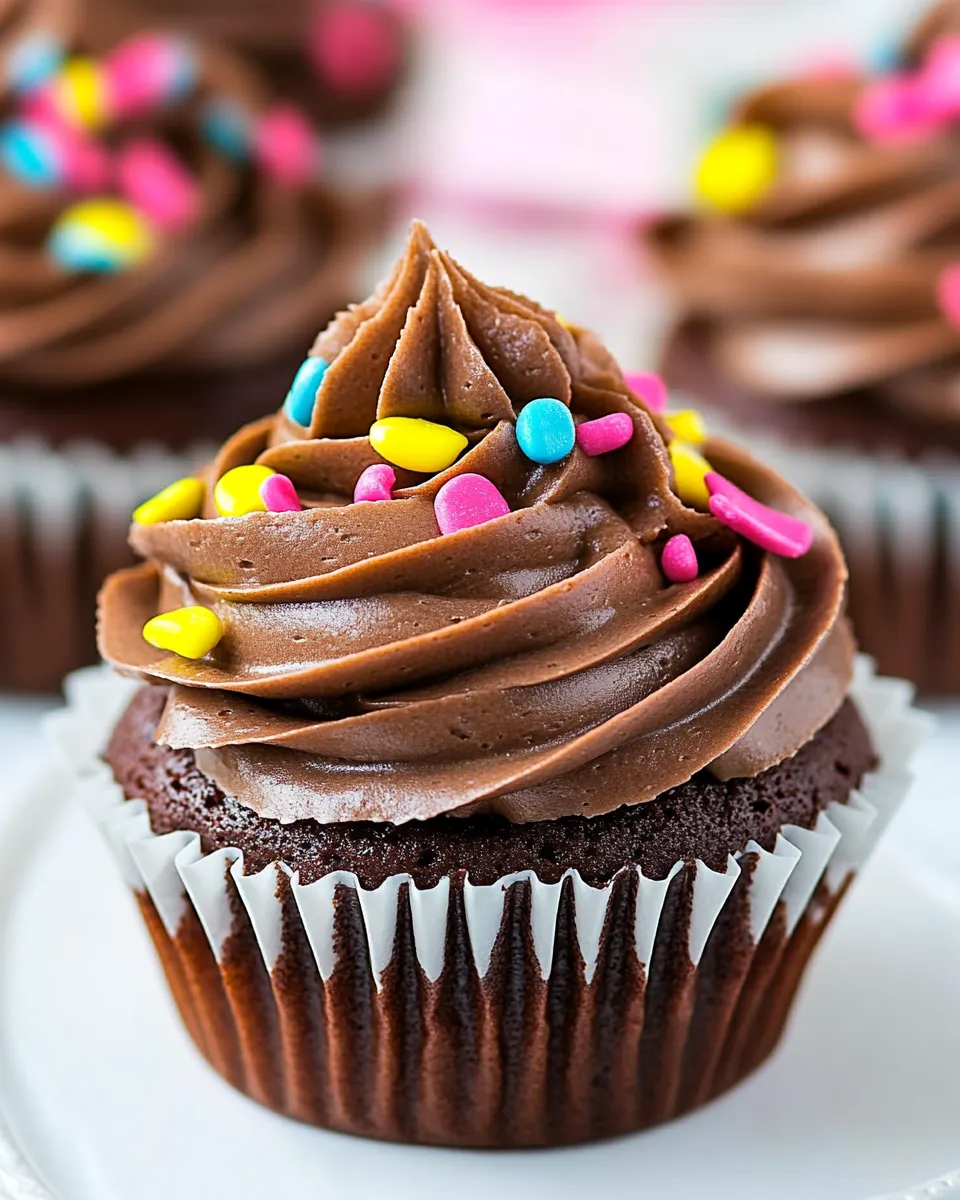 Homemade Small-batch Chocolate Cupcakes with Chocolate Buttercream recipe photo