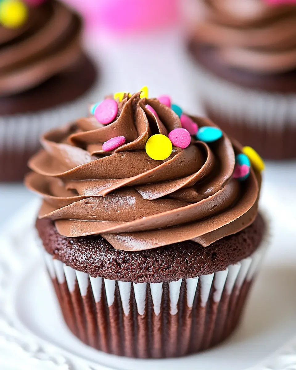 Perfect Small-batch Chocolate Cupcakes with Chocolate Buttercream shot