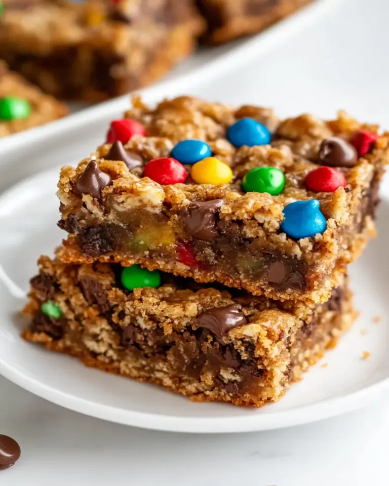 Homemade Small-batch Monster Cookie Bars photo