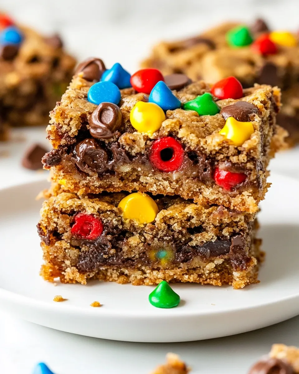 Easy Small-batch Monster Cookie Bars recipe photo