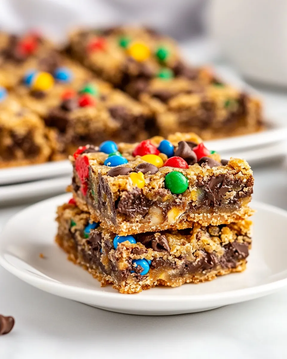 Ultimate Small-batch Monster Cookie Bars shot