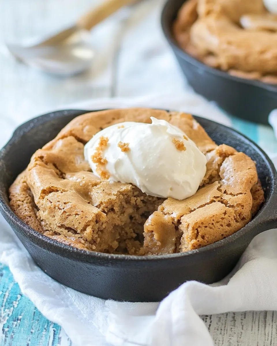 Perfect Small Batch Skillet Blondie for two recipe photo