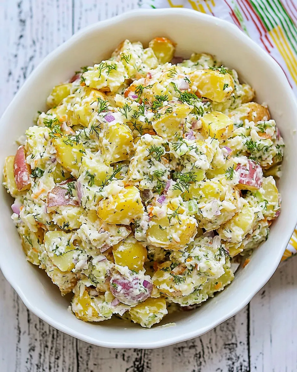 Classic Smashed Potato Salad Recipe shot