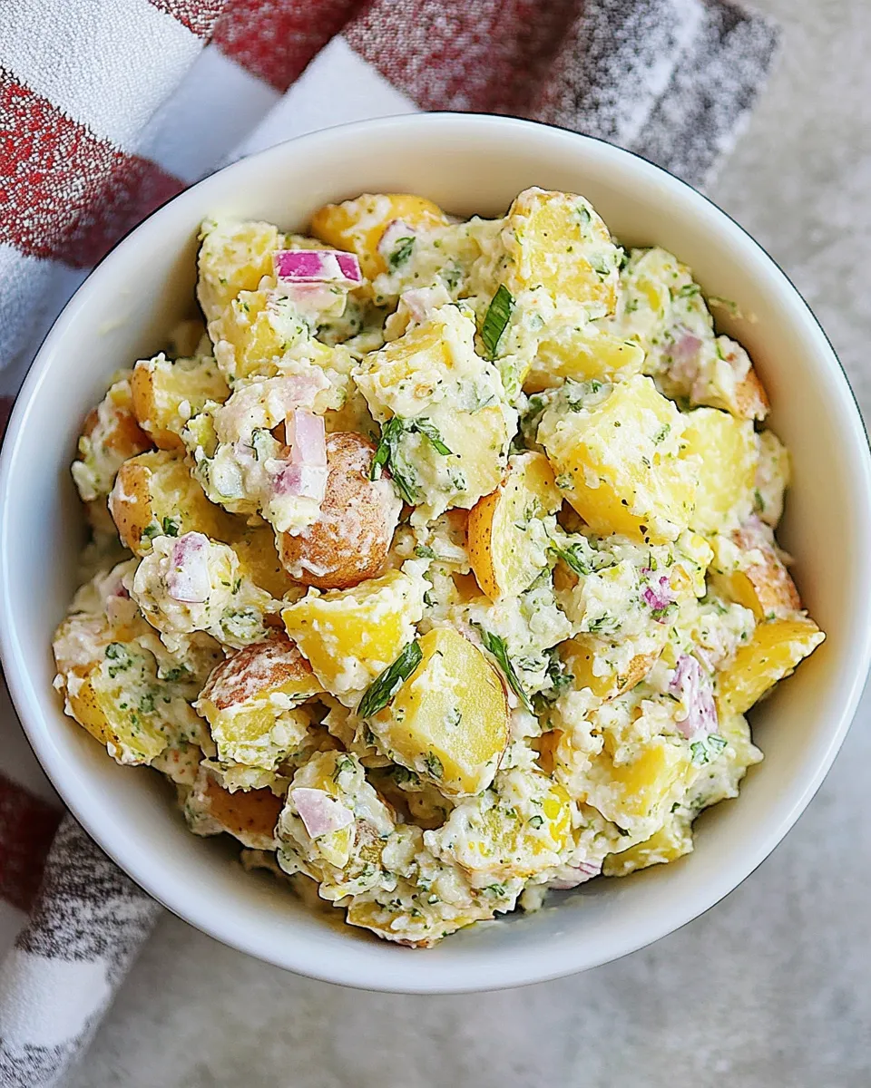 Healthy Smashed Potato Salad Recipe dish photo