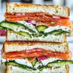 Homemade Smoked Salmon Sandwich photo