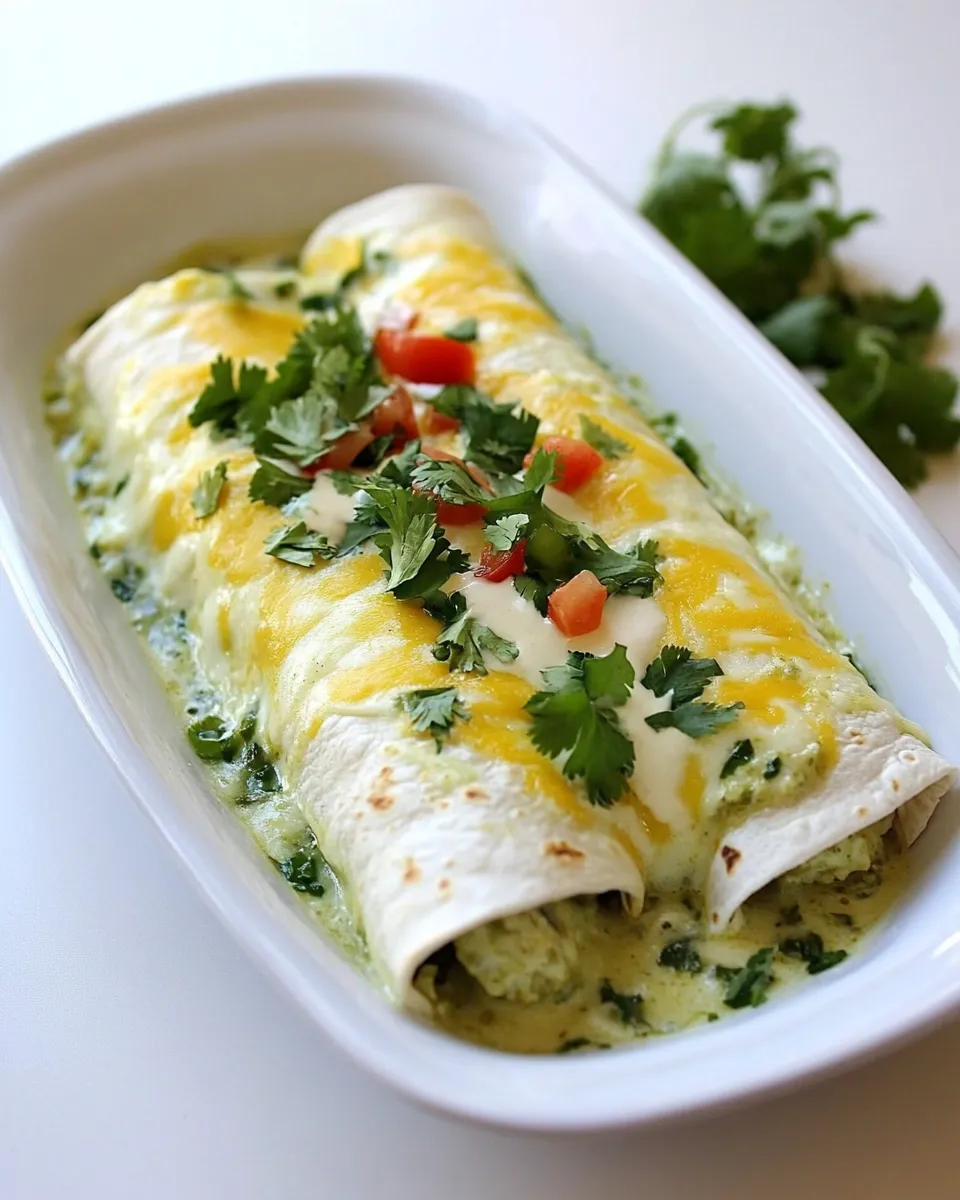 Delicious Smothered Green Chili (Store-Bought) Burritos image