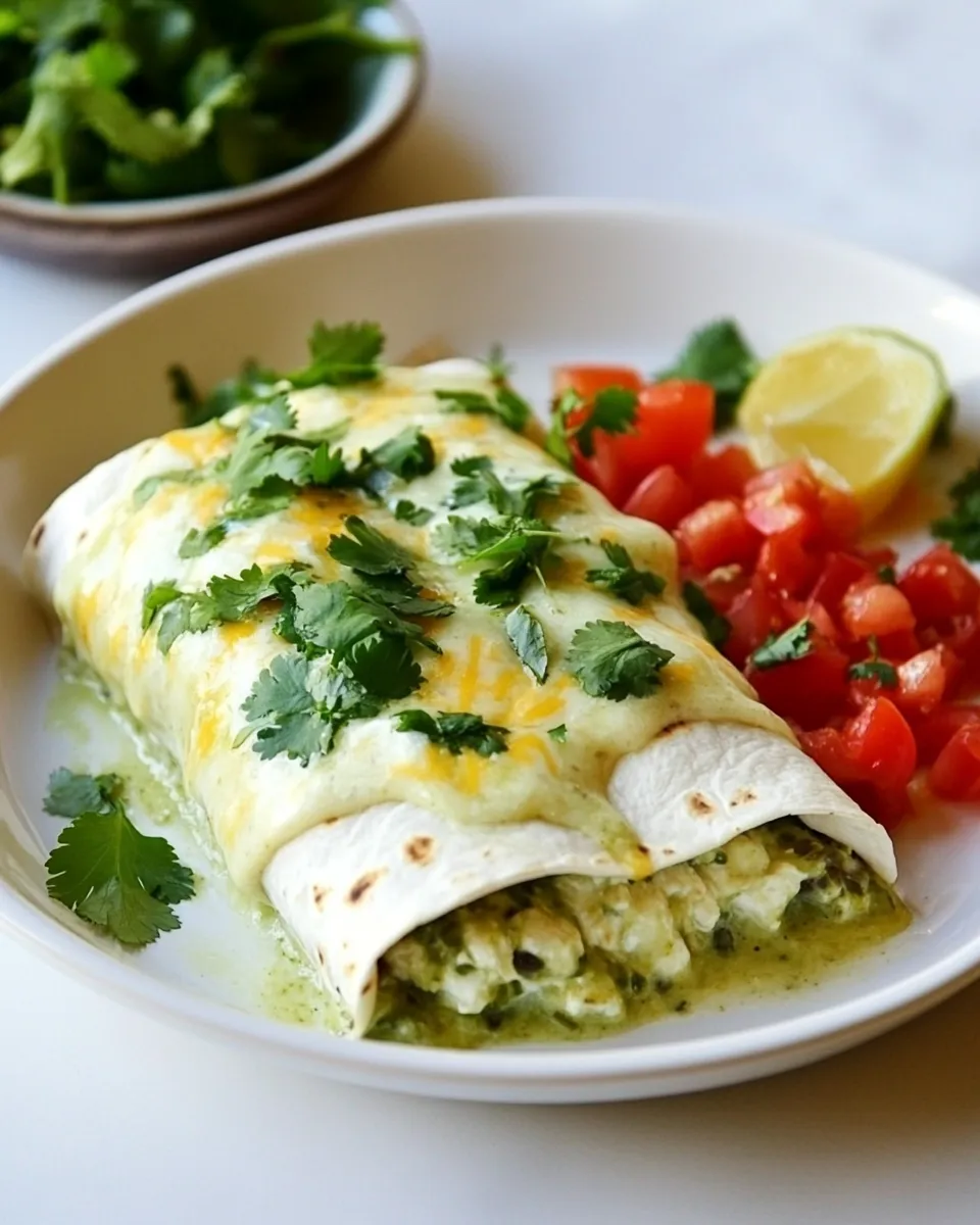 Quick Smothered Green Chili (Store-Bought) Burritos recipe photo