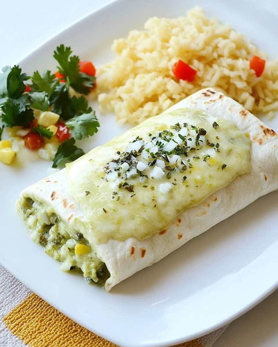 Savory Smothered Green Chili (Store-Bought) Burritos dish photo