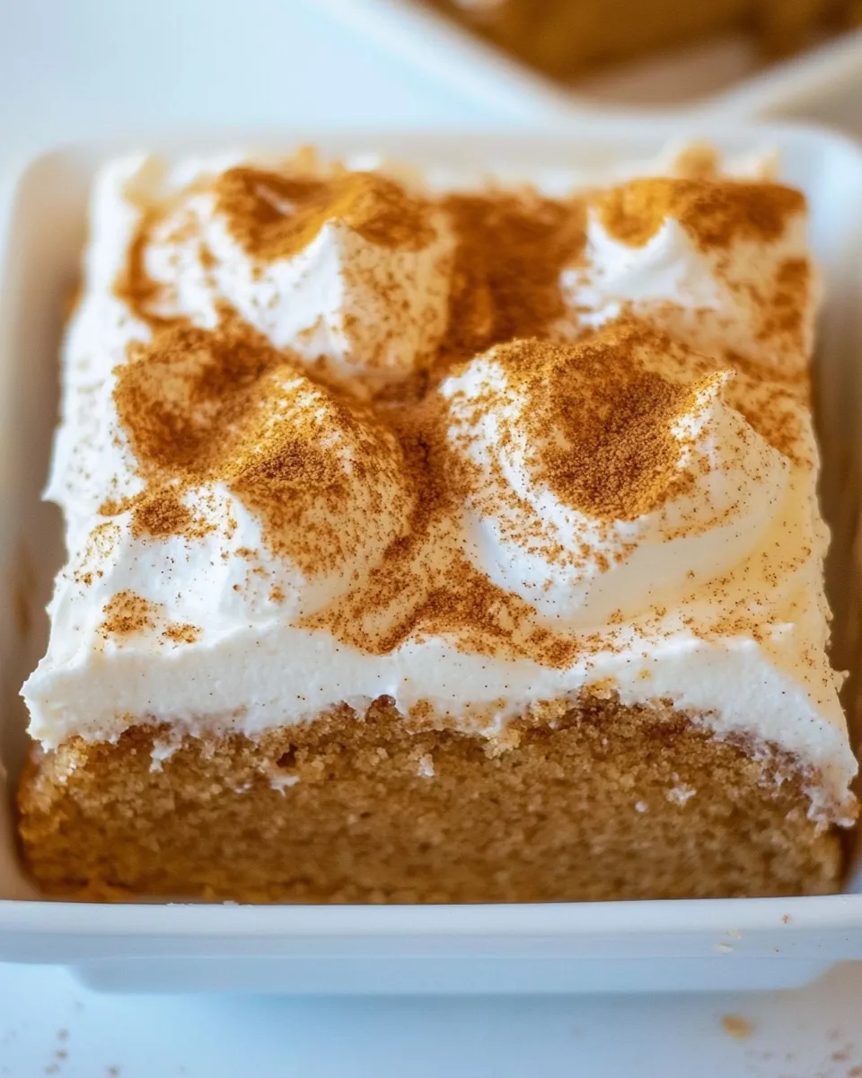 Delicious Snickerdoodle Poke Cake shot