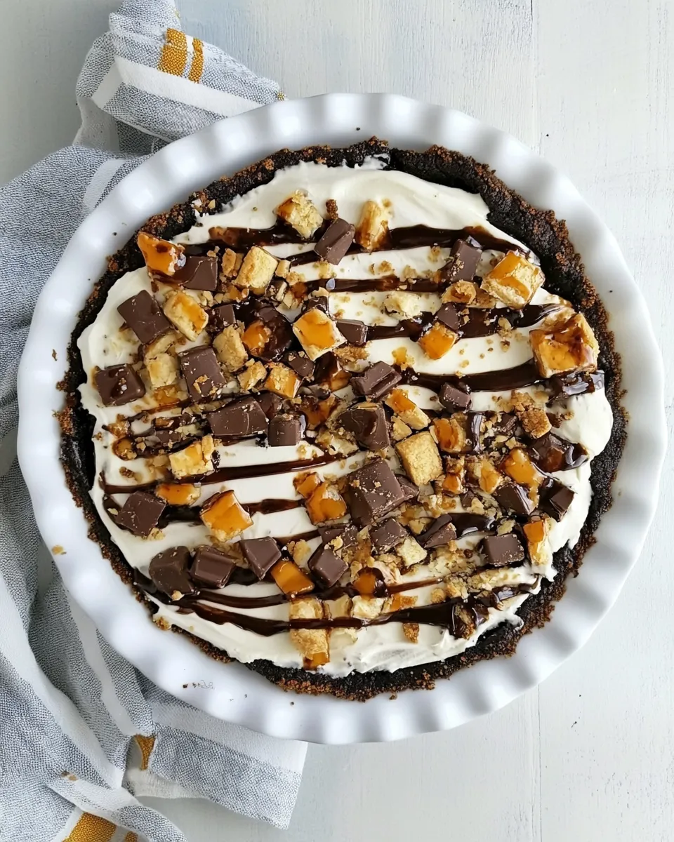 Delicious Snickers Bar Pie shot