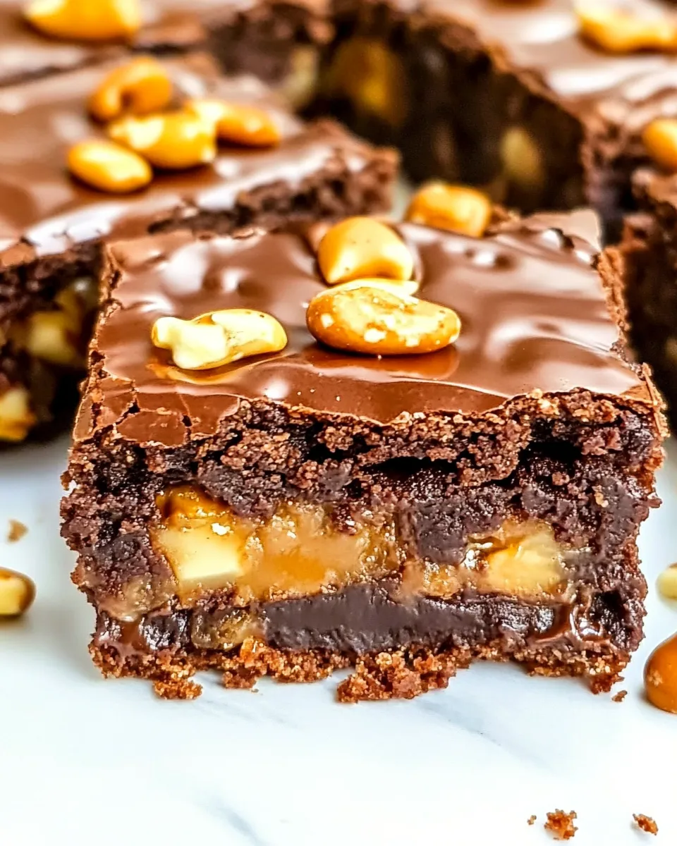 Easy Snickers Brownies (ChocoSmash Bar Copycat) image