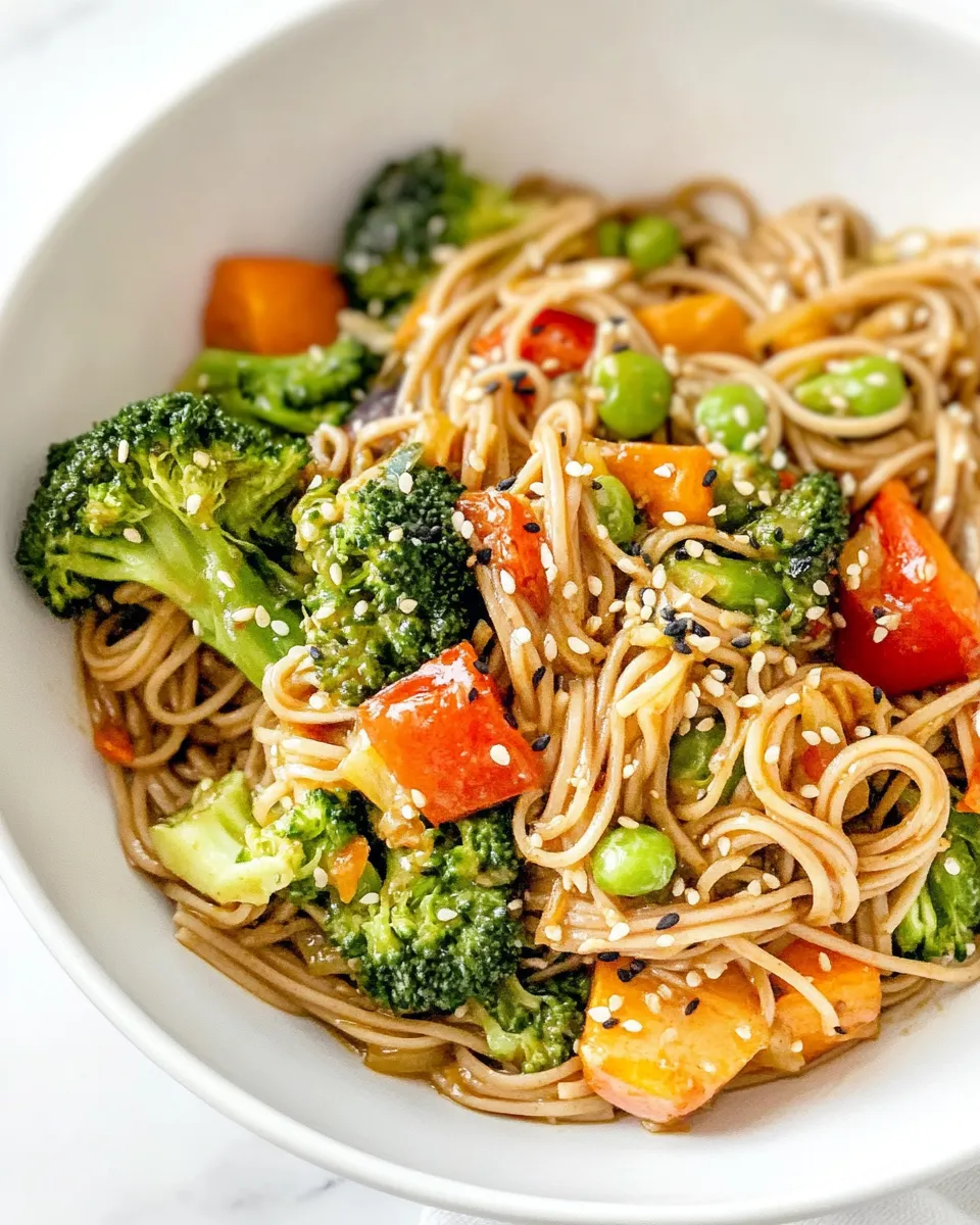 Delicious Soba Noodle Veggie Stir Fry image