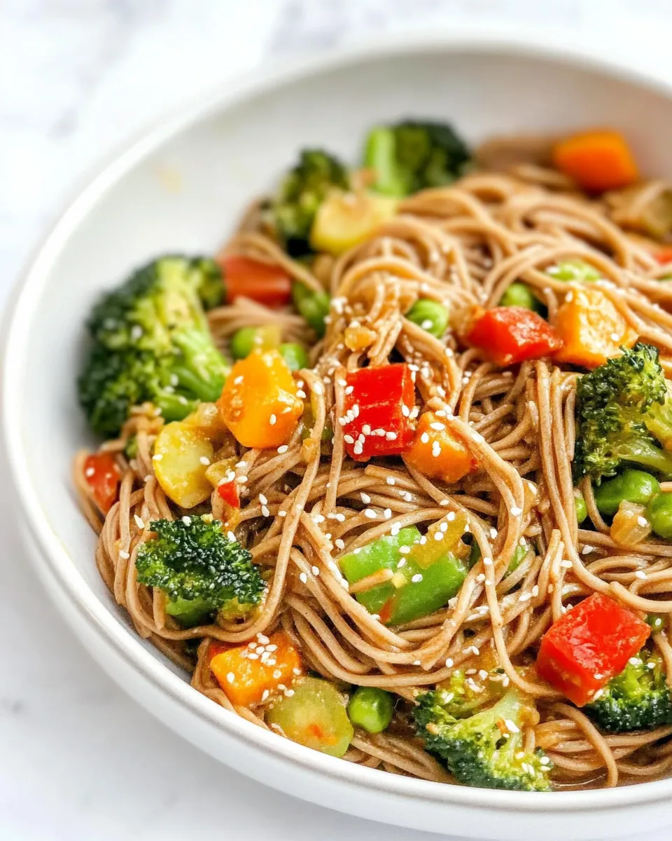 Healthy Soba Noodle Veggie Stir Fry recipe photo