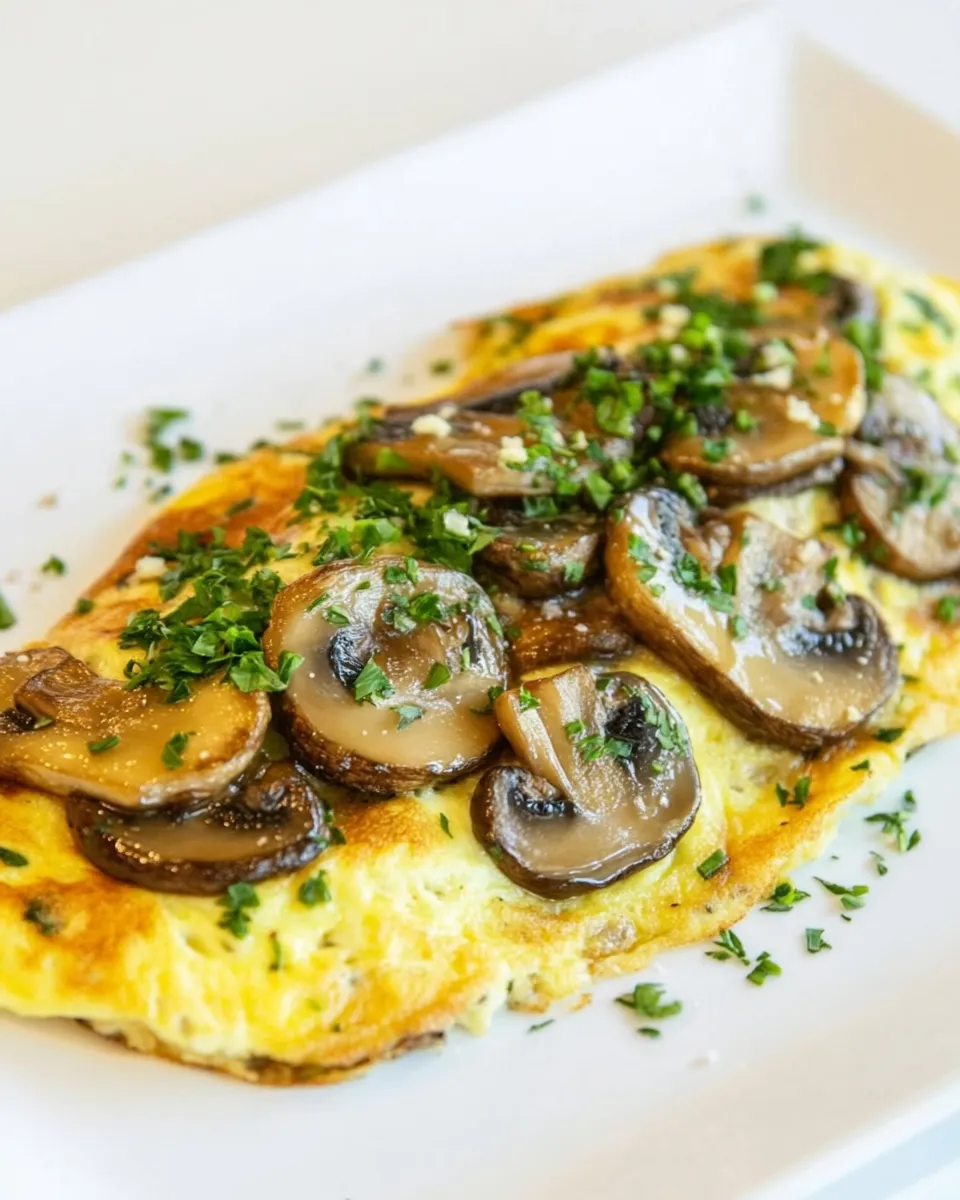 Easy Souffle Omelette with Mushrooms recipe photo