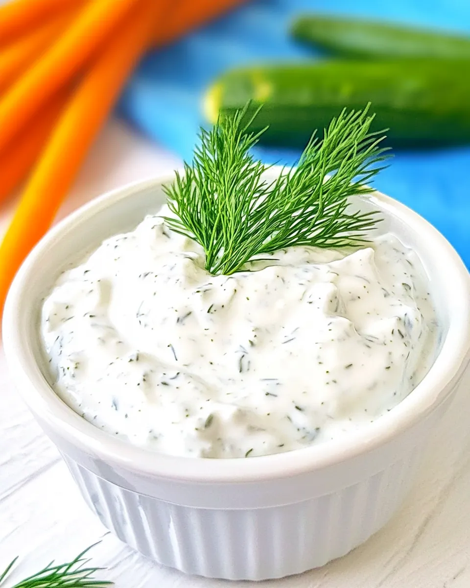 Delicious Sour Cream & Fresh Dill Dip shot