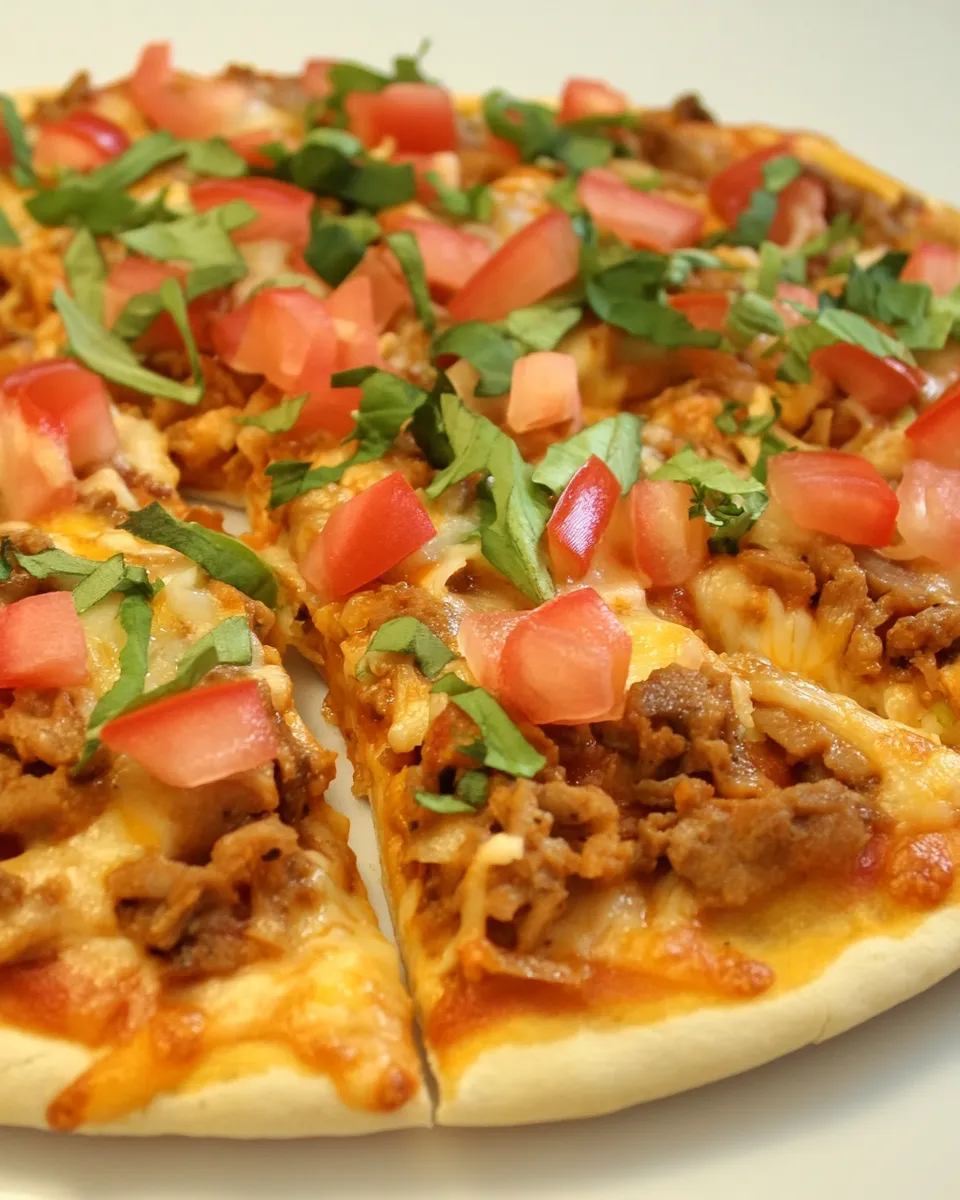 Delicious Southwestern Pizza shot