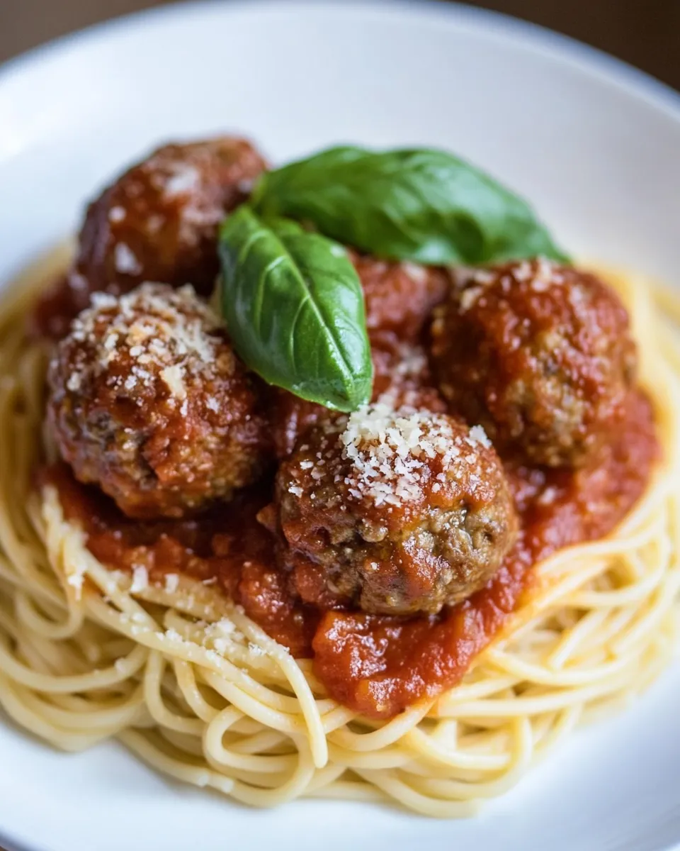Easy Spaghetti and Meatballs Recipe shot