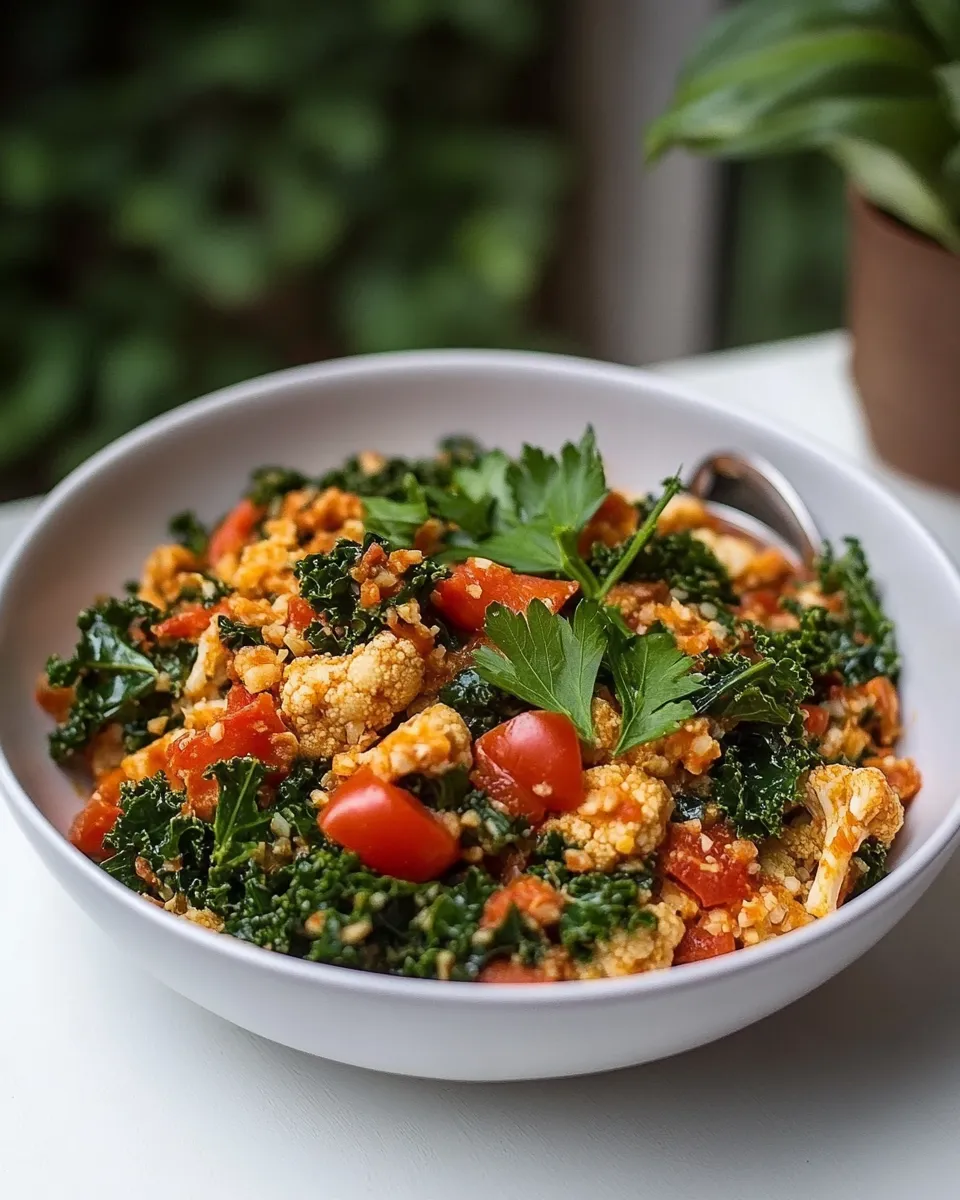 Easy Spanish Cauliflower Rice with Kale recipe photo