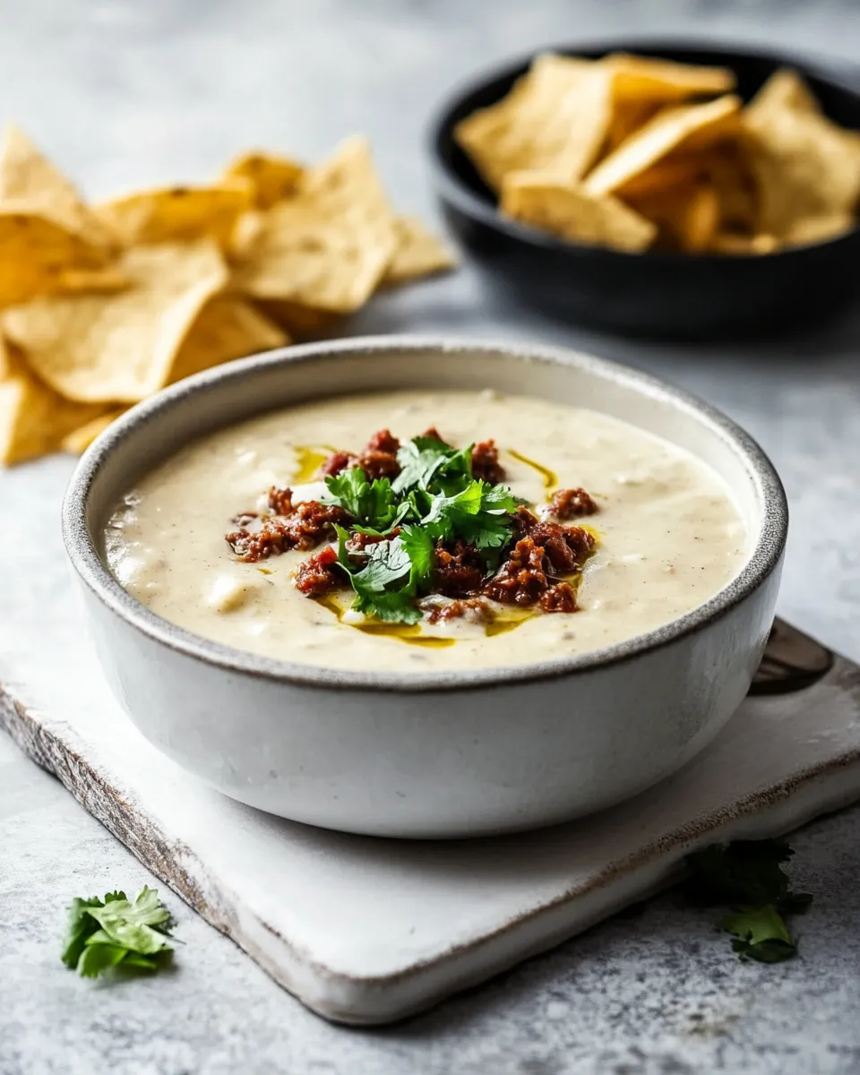 Delicious Spicy Chorizo Queso Dip shot
