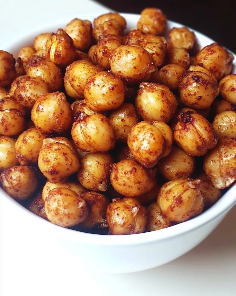 Easy Spicy Roasted Chickpeas food shot