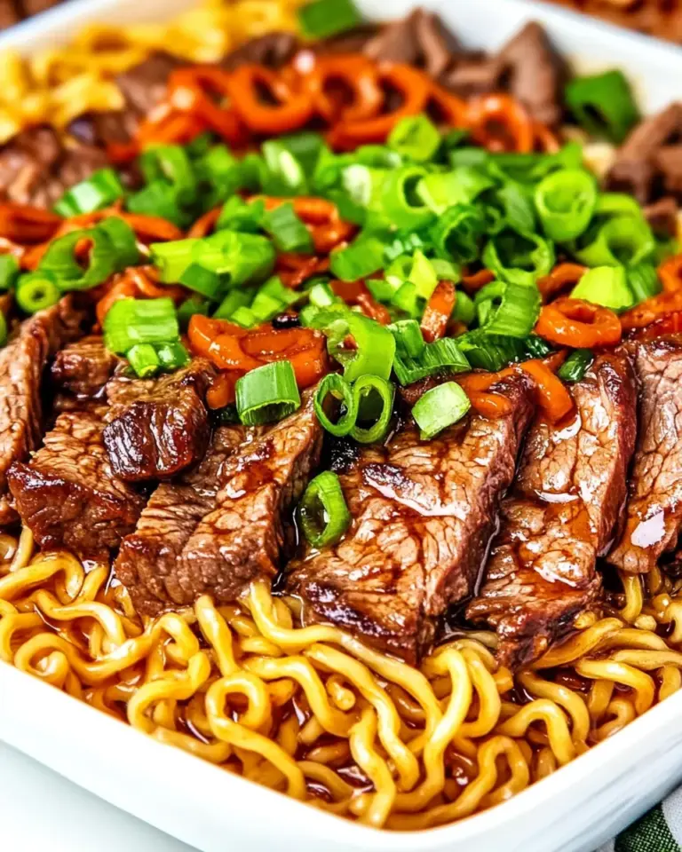Homemade Spicy Steak Ramen Noodles photo