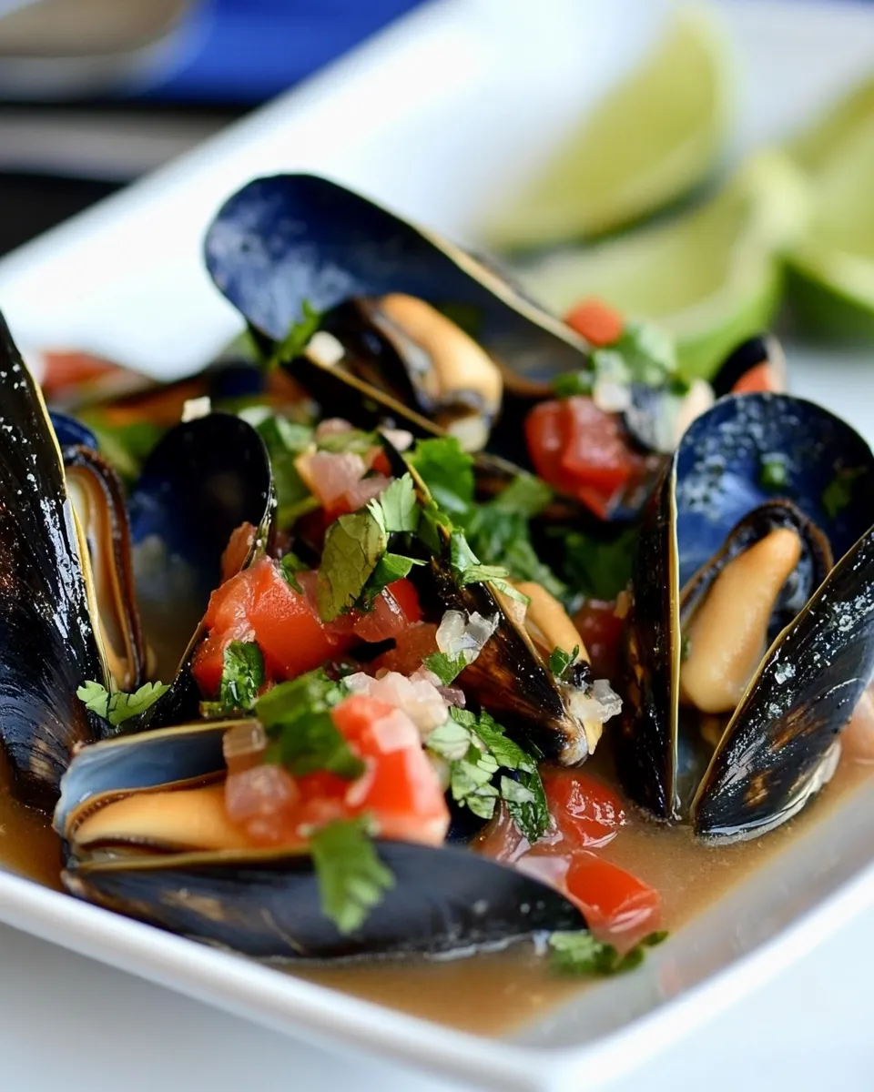 Delicious Spicy Steamed Mussels in Miso Broth image