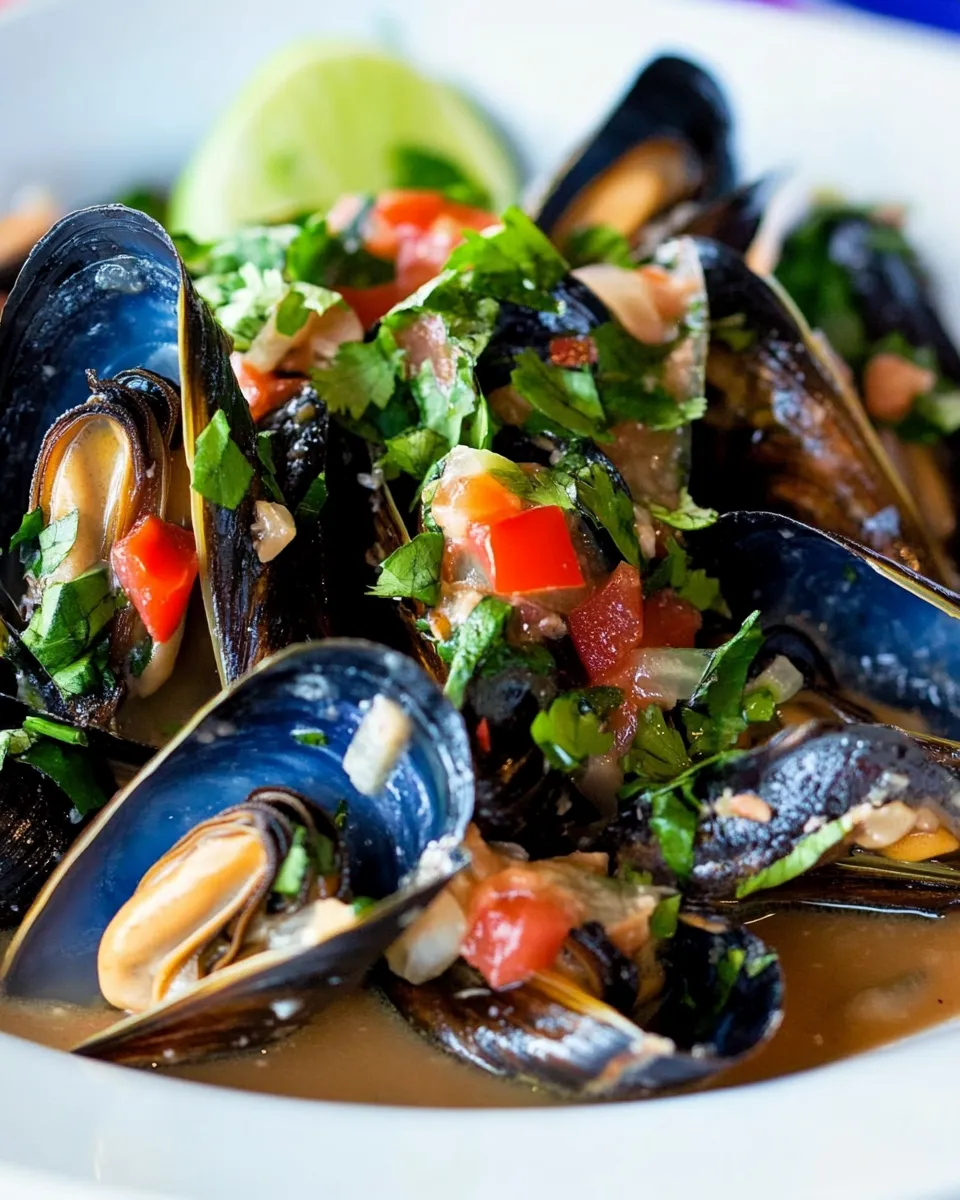 Savory Spicy Steamed Mussels in Miso Broth dish photo