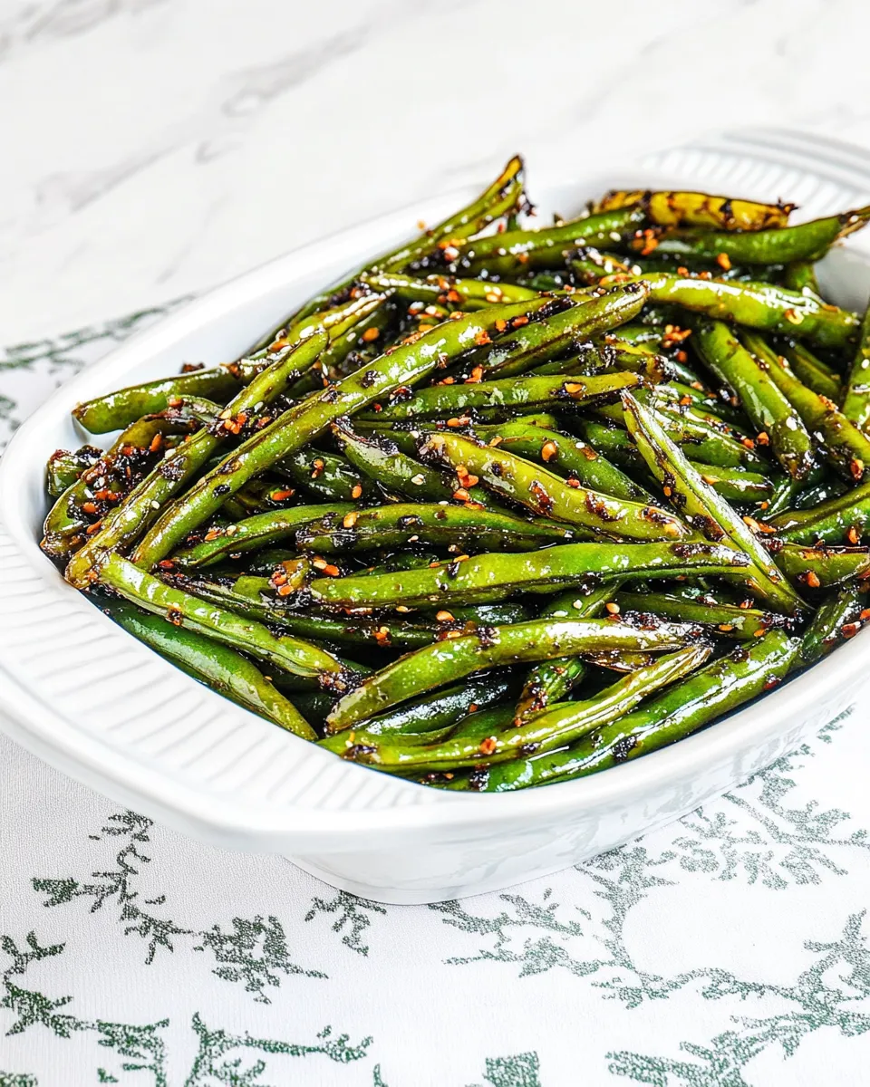 Delicious Spicy Szechuan Green Beans image