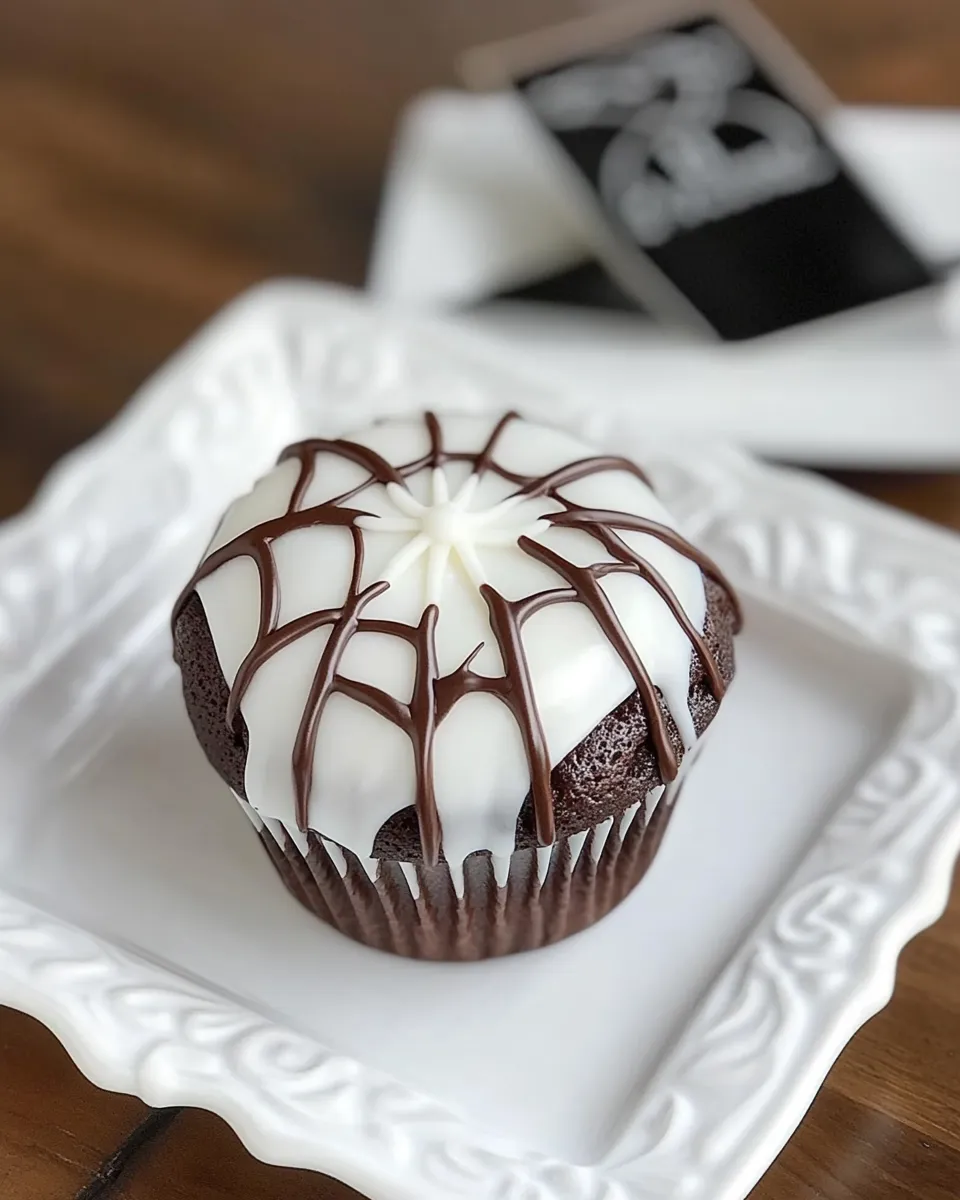 Easy Spiderweb Cupcakes photo