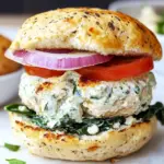 Easy Spinach and Feta Turkey Burger with Tzatziki Sauce photo